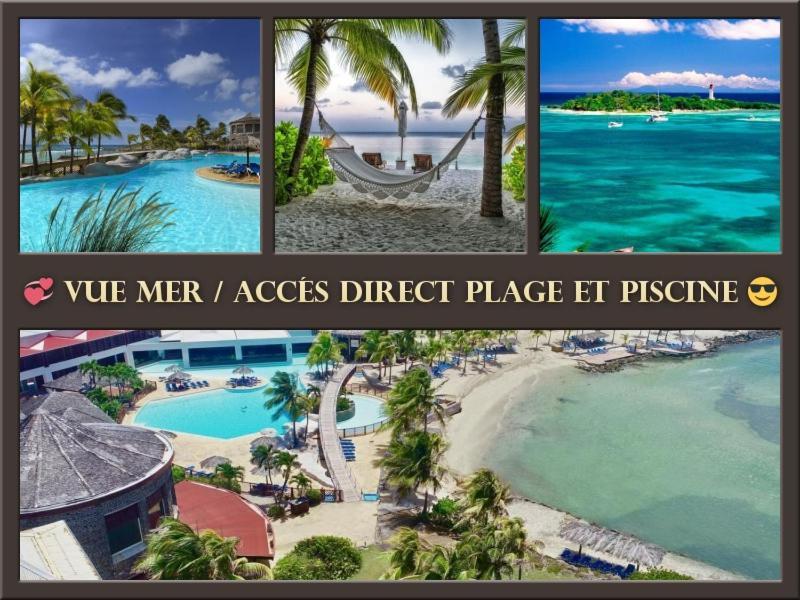 Tres Bel Appartement Avec Vue Mer, Acces Direct A La Plage Et Piscine Surveillee 생프랑수아 외부 사진
